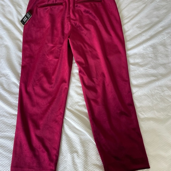 Express Burgandy The Editor Velvet Pants - Picture 12 of 12